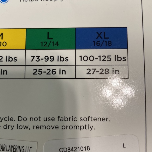 Cuddl Duds Boys Performance Base Layers Two-Piece Set NWT - Picture 5 of 6